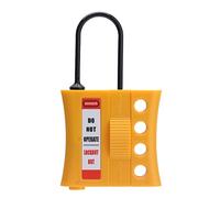 Hasp Tagout Stop Lockout, Insulated Loto Safety Lock with 4 Holes, Nylon+ABS Construction for 3-6mm Keyholes, and Explosion Proof Lockout Device for Industrial Safety