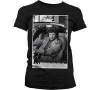 Hasselhoff In Knight Rider Girly Tee Damen T-Shirt Black