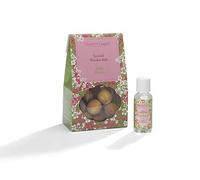 Hassett Green London - Apple Blossom - Scented Wooden Balls Pack of 12 plus 30ml Bottle of Home Fragrance Oil for Refreshing - Alternative to Pot Pourri, Diffusers, Sachets and Drawer Liners