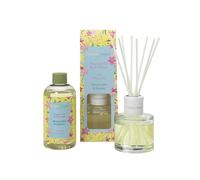 Hassett Green London - Honeysuckle & Jasmine Reed Diffuser & Refill Set - 100ml Glass Diffuser with 8 Fibre Reed Sticks + 250ml Fragrance Oil Refill
