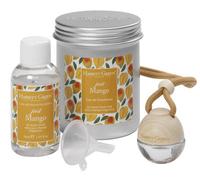 Hassett Green London - Just Mango - Wooden Top Car Air Freshener & Refill Kit - Empty Freshener With 50Ml Fragrance Oil Bottle