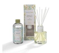 Hassett Green London - Natural Cotton Reed Diffuser & Refill Set - 100ml Glass Diffuser with 8 Fibre Reed Sticks + 250ml Fragrance Oil Refill