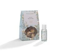 Hassett Green London - Natural Cotton - Scented Wooden Balls Pack of 12 plus 30ml Bottle of Home Fragrance Oil for Refreshing - Alternative to Pot Pourri, Diffusers, Sachets and Drawer Liners