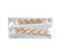 Hassle Free Egg Pickup: With the sliding design of our egg holder for the refrigerator, you just need to gently push and the eggs will automatically replenish their positions.Say goodbye t