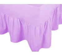 HASSTEX Fitted Valance Sheet 200 Thread Counts 100% Egyptian Cotton (Lilac-Single)