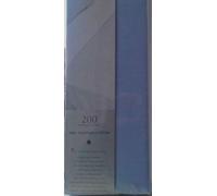 HASSTEX Flat Sheet With 200 Thread Count 100% Egyptian Cotton Available in 14 Colors(Blue-King)