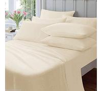 HASSTEX Premium 100% Egyptian Cotton Plain Dyed With 200 Thread Count Luxury 6 colors(Cream-Pair Pillowcase)