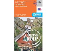 Hastings & Bexhill Map | Weatherproof | Battle & Robertsbridge | Ordnance Survey | OS Explorer Active Map 124 | England | Walks | Hiking | Maps | Adventure