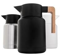 Hastings Collective Thermal Coffee Carafe 1.5 Liter - Large Stainless Steel Insulated Thermos - 50 oz Double Walled Vacuum Thermos Coffee and Beverage Dispenser with Tea Infuser and Strainer (Black)