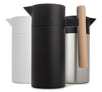 Hastings Collective Thermal Coffee Carafe 1 Litre - Stainless Steel Double Walled Vacuum Insulated Carafe - Thermal Coffee Pot Thermos, Travel Size Beverage Dispenser with Tea Infuser (Black)