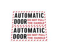 HastingsDesigner 2x Automatic Door Do Not Pull The Handle - Caution Warning Vinyl Stickers suitable for exterior of a Car, Taxi, Coach, Window, Bumper or any smooth surface