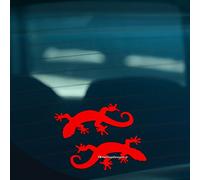 HastingsDesigner 2x GECKO LIZARD Car,Window,Wall,Laptop JDM EURO DUB Vinyl Decal Sticker (Red)
