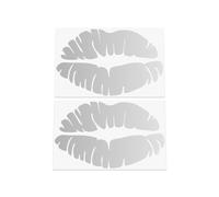 HastingsDesigner 2x Lips - Lipstick Mark, Kiss, Sexy, Girl Driver Stickers for Car/Van/Laptop, Vinyl Decals suitable for Wall, Window, Bumper or any smooth surface (Silver)
