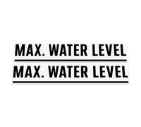 HastingsDesigner 2x MAX MAXIMUM WATER LEVEL Off Road 4x4 Car Van Vinyl Decal Sticker (Black)