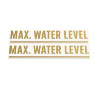 HastingsDesigner 2x MAX MAXIMUM WATER LEVEL Off Road 4x4 Car Van Vinyl Decal Sticker (Gold)
