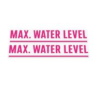 HastingsDesigner 2x MAX MAXIMUM WATER LEVEL Off Road 4x4 Car Van Vinyl Decal Sticker (Pink)