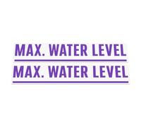 HastingsDesigner 2x MAX MAXIMUM WATER LEVEL Off Road 4x4 Car Van Vinyl Decal Sticker (Purple)