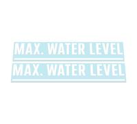 HastingsDesigner 2x MAX MAXIMUM WATER LEVEL Off Road 4x4 Car Van Vinyl Decal Sticker (White)