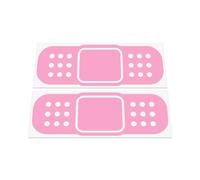 HastingsDesigner 2x Plaster Imitation Stickers for covering a scratch or a dent on a Car/Van/Laptop, Vinyl Decals suitable for Window, Bumper or any smooth surface (Soft Pink)