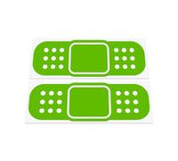 HastingsDesigner 2x Plaster Imitation Stickers for covering a scratch or a dent on a Car/Van/Laptop, Vinyl Decals suitable for Window, Bumper or any smooth surface (Green)