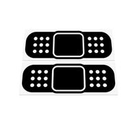 HastingsDesigner 2x Plaster Imitation Stickers for covering a scratch or a dent on a Car/Van/Laptop, Vinyl Decals suitable for Window, Bumper or any smooth surface (Black)
