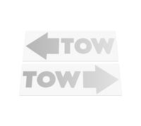 HastingsDesigner 2x Tow Arrow - Racing Regulations, Rally Motorsport Vinyl Decal Stickers for Race/Stock Car (Silver)