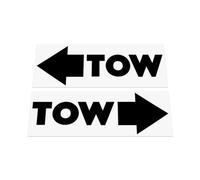 HastingsDesigner 2x Tow Arrow - Racing Regulations, Rally Motorsport Vinyl Decal Stickers for Race/Stock Car (Black)
