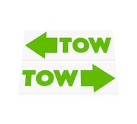 HastingsDesigner 2x Tow Arrow - Racing Regulations, Rally Motorsport Vinyl Decal Stickers for Race/Stock Car (Green)