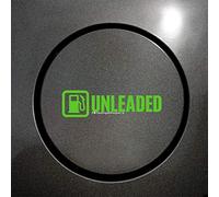 HastingsDesigner 2x UNLEADED FUEL Medium Size Reminder Car, Van, Taxi, Coach Vinyl Stickers (Green)