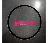 HastingsDesigner 2x UNLEADED FUEL Medium Size Reminder Car, Van, Taxi, Coach Vinyl Stickers (Pink)