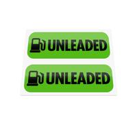 HastingsDesigner 2x Unleaded Fuel Reminder Stickers - Durable Weatherproof Laminated Vinyl Decal Labels suitable for exterior of Car, Van, Taxi, Caravan or any smooth surface
