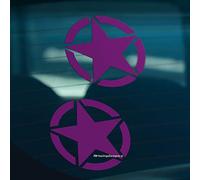 HastingsDesigner 2x US ARMY STARS American Military Badge Car Van 4x4 Small Vinyl Decal Stickers (Purple)