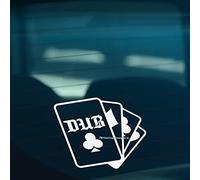 HastingsDesigner DUB CLUB Cards Funny Car Van Bumper Window Vinyl Decal Sticker (White)