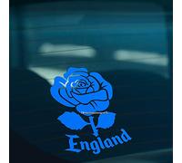 HastingsDesigner ENGLAND ENGLISH ROSE Car,Window,Bumper or Laptop Vinyl Decal Sticker (Blue)
