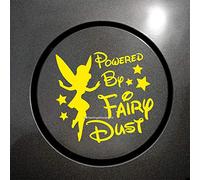 HastingsDesigner FUEL COVER POWERED BY FAIRY DUST Funny Novelty Car, Van Vinyl Decal Sticker (Yellow)