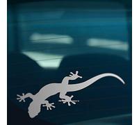 HastingsDesigner GECKO LIZARD Novelty Car, Window, Bumper, Wall, Laptop Vinyl Decal Sticker (Silver)
