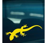HastingsDesigner GECKO LIZARD Novelty Car, Window, Bumper, Wall, Laptop Vinyl Decal Sticker (Yellow)
