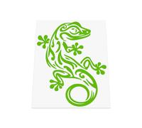 HastingsDesigner GECKO LIZARD S2 Tribal Tattoo Style Car Window Bumper Wall Laptop Vinyl Decal Sticker (Green)
