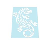 HastingsDesigner GECKO LIZARD S2 Tribal Tattoo Style Car Window Bumper Wall Laptop Vinyl Decal Sticker (White)