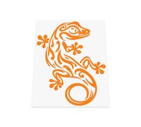 HastingsDesigner GECKO LIZARD S2 Tribal Tattoo Style Car Window Bumper Wall Laptop Vinyl Decal Sticker (Orange)