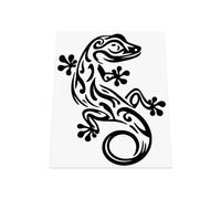 HastingsDesigner GECKO LIZARD S2 Tribal Tattoo Style Car Window Bumper Wall Laptop Vinyl Decal Sticker (Black)