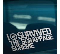 HastingsDesigner I SURVIVED THE SCRAPPAGE SCHEME Funny Car Van Window Bumper Vinyl Decal Sticker (Silver)