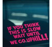 HastingsDesigner IF YOU THINK THIS IS SLOW WAIT UNTIL WE GO UPHILL Funny Car,Caravan Vinyl Decal Sticker (Pink)