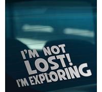 HastingsDesigner I'M NOT LOST I'M EXPLORING Funny Car Van 4x4 Bumper Window Vinyl Decal Sticker (Silver)