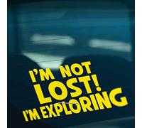 HastingsDesigner I'M NOT LOST I'M EXPLORING Funny Car Van 4x4 Bumper Window Vinyl Decal Sticker (Yellow)