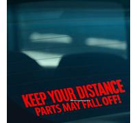 HastingsDesigner KEEP YOUR DISTANCE Parts May Fall Off Funny Car,Bumper,Window Vinyl Decal Sticker (Red)