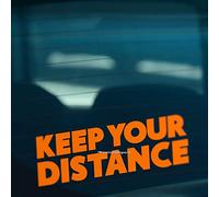 HastingsDesigner KEEP YOUR DISTANCE Warning Car, Van, Bumper, Window Vinyl Decal Sticker (Orange)