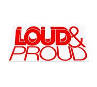 HastingsDesigner LOUD & PROUD Funny Car Bumper Window JDM DUB Vinyl Decal Sticker (Red)