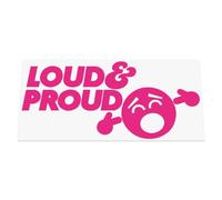 HastingsDesigner LOUD & PROUD S3 Funny Car Bumper Window JDM DUB Vinyl Decal Sticker (Pink)