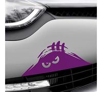 HastingsDesigner MONSTER PEEPER PEEKING EYES Single Colour Funny Car Bumper Window Vinyl Decal Sticker (Purple)